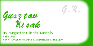 gusztav misak business card