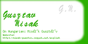 gusztav misak business card